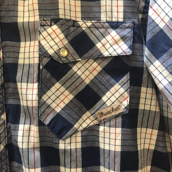 Wrangler Western Plaid Button Down Shirt XL - Picture 3 of 7
